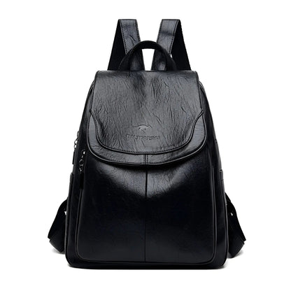 Vintage Leather Women's Backpack - Isabella