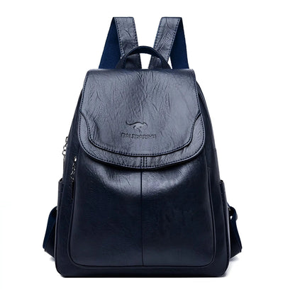Vintage Leather Women's Backpack - Isabella