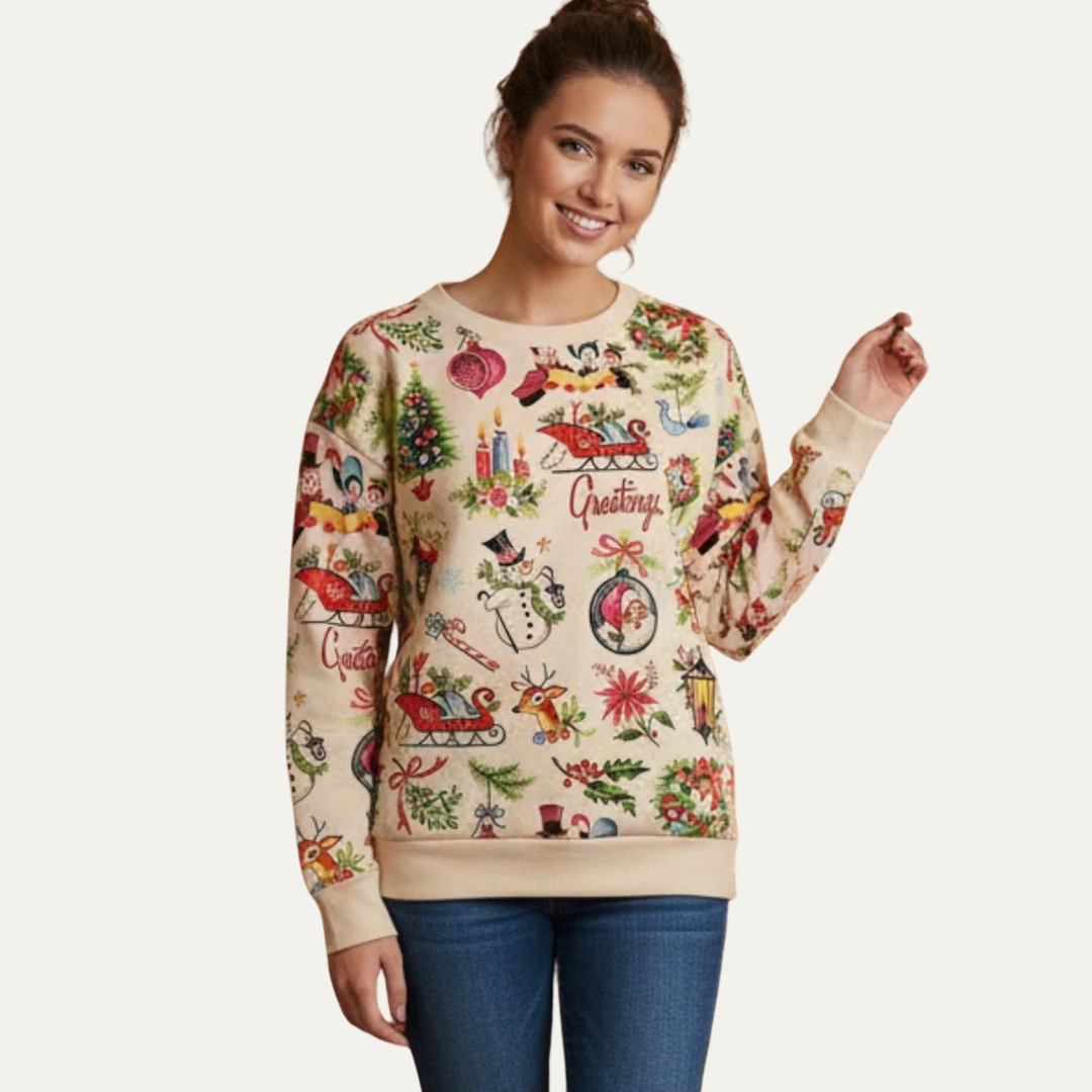 Men’s Vintage Christmas Print Sweatshirt