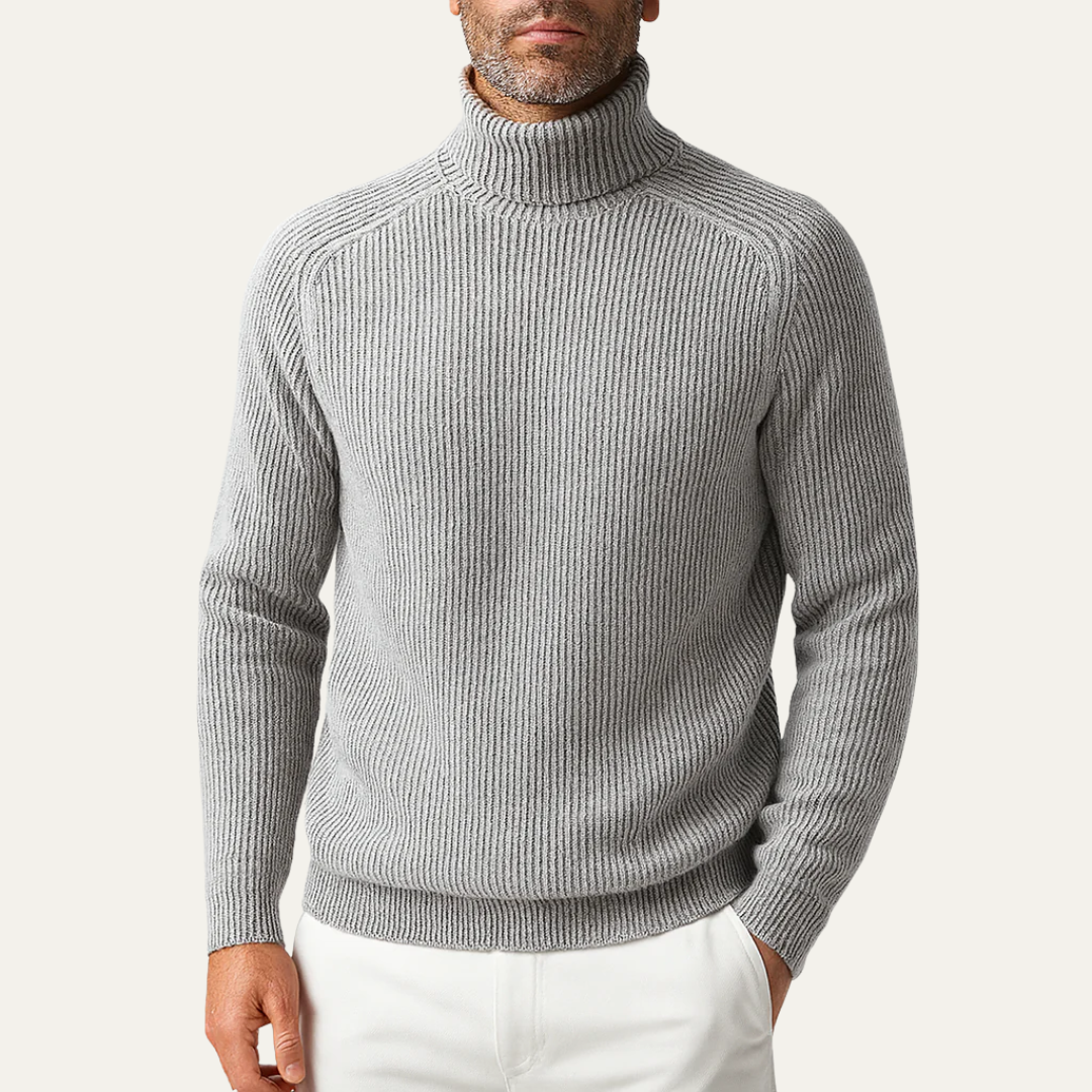Men’s Classic Ribbed Turtleneck Sweater