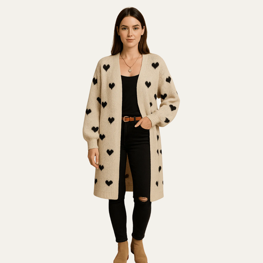 Women’s Cozy Heart Knit Cardigan
