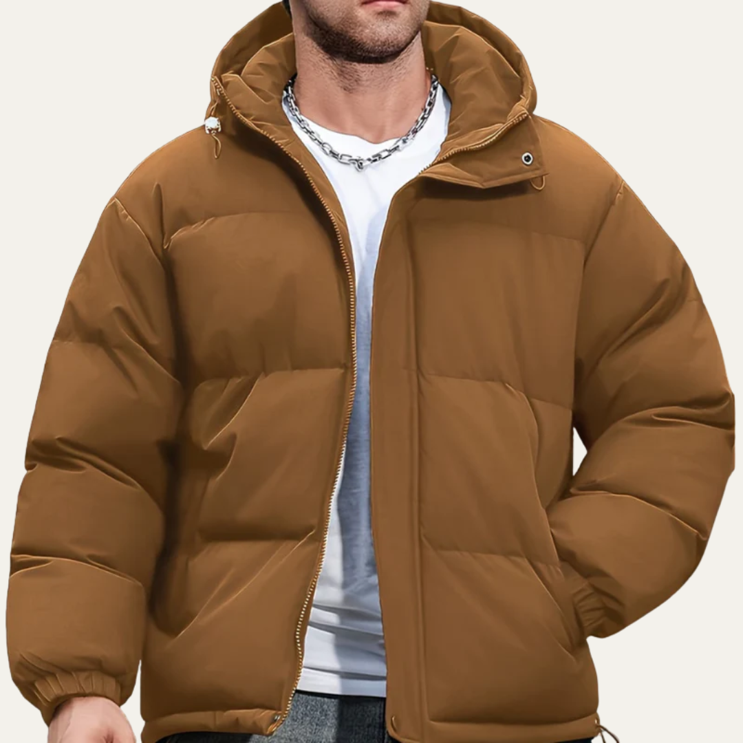 Men’s Quilted Light Puffer Hooded Jacket