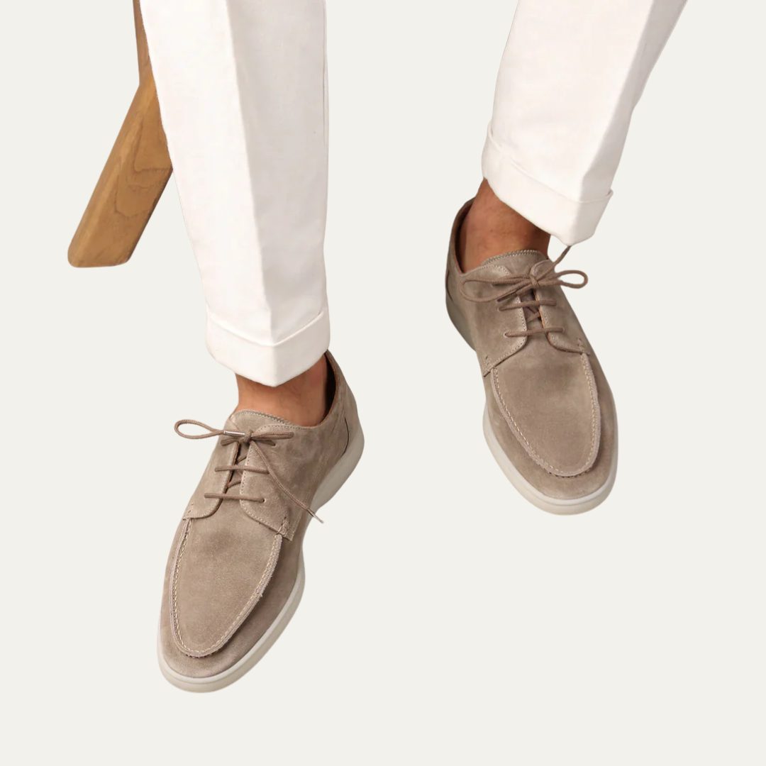 Men’s Suede Lace Up Derby Boat Hybrid Shoes