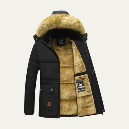Men’s Shearling-Lined Parka Jacket
