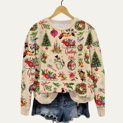 Men’s Vintage Christmas Print Sweatshirt