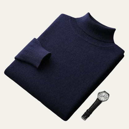 Men’s Fine Gauge Fitted Turtleneck Sweater