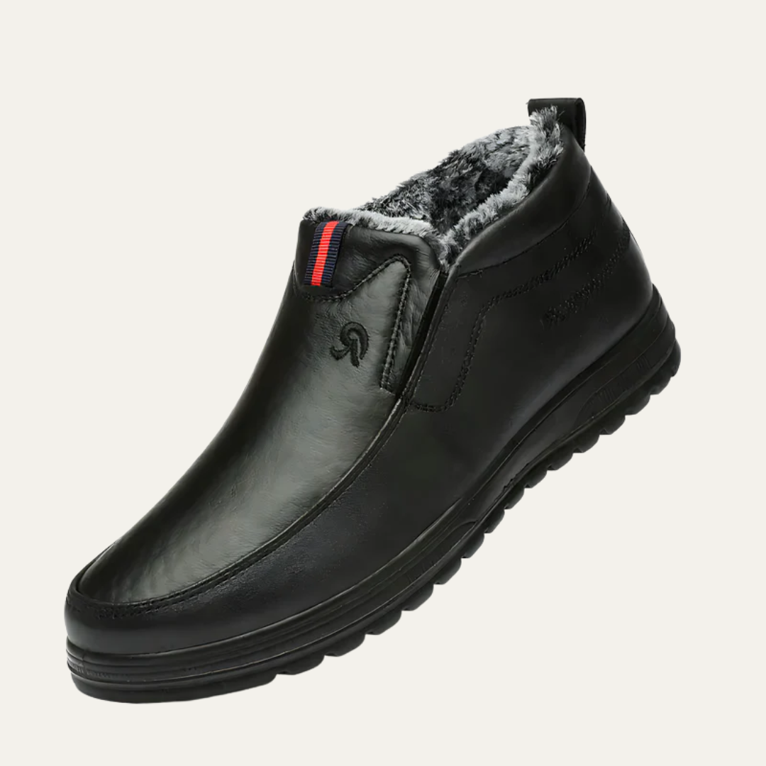 Men’s Polished Slip On Winter Fur Lined Shoes