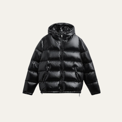 Men’s Glossy Hooded Puffer Jacket