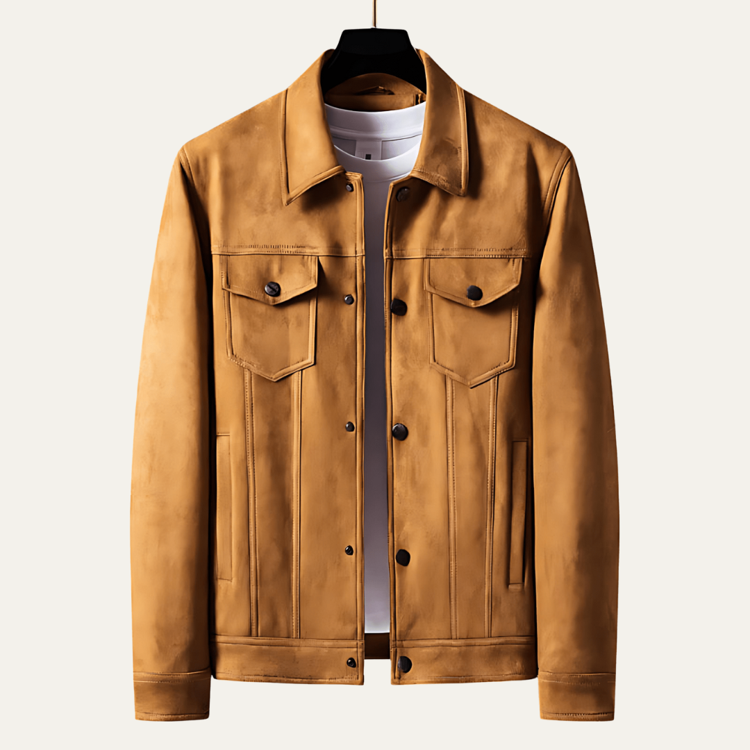 Men’s Suede Look Classic Trucker Jacket