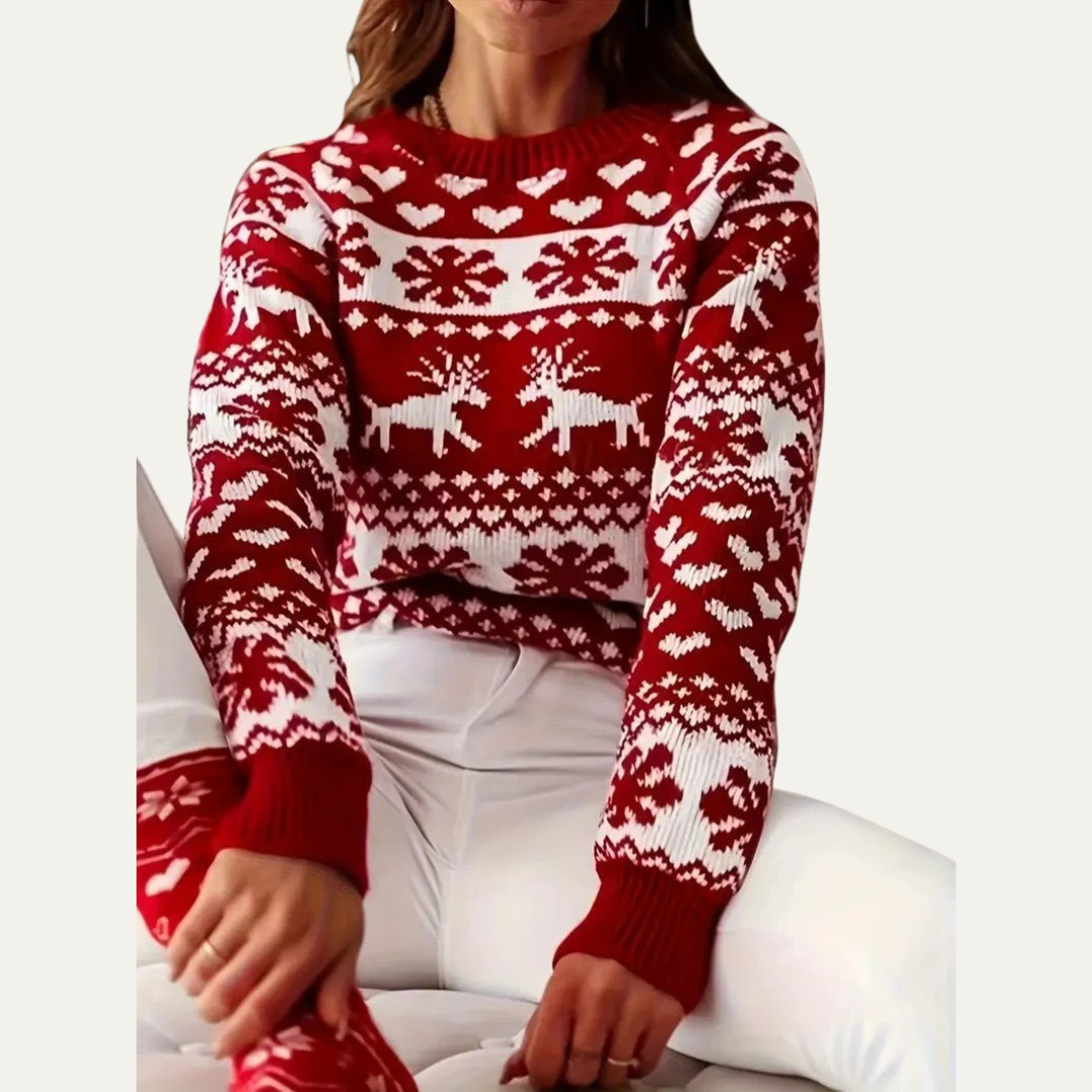 Women’s Festive Fair Isle Knit Sweater