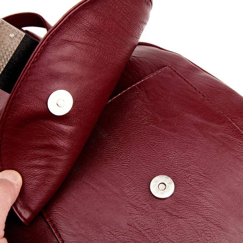 Premium Water-Resistant Leather Backpack for Women