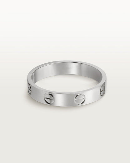 Aria - Unisex ring in silver, size 1, zinc alloy