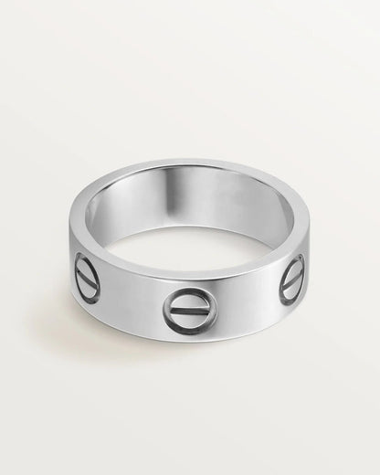 Aria - Unisex ring in silver, size 1, zinc alloy