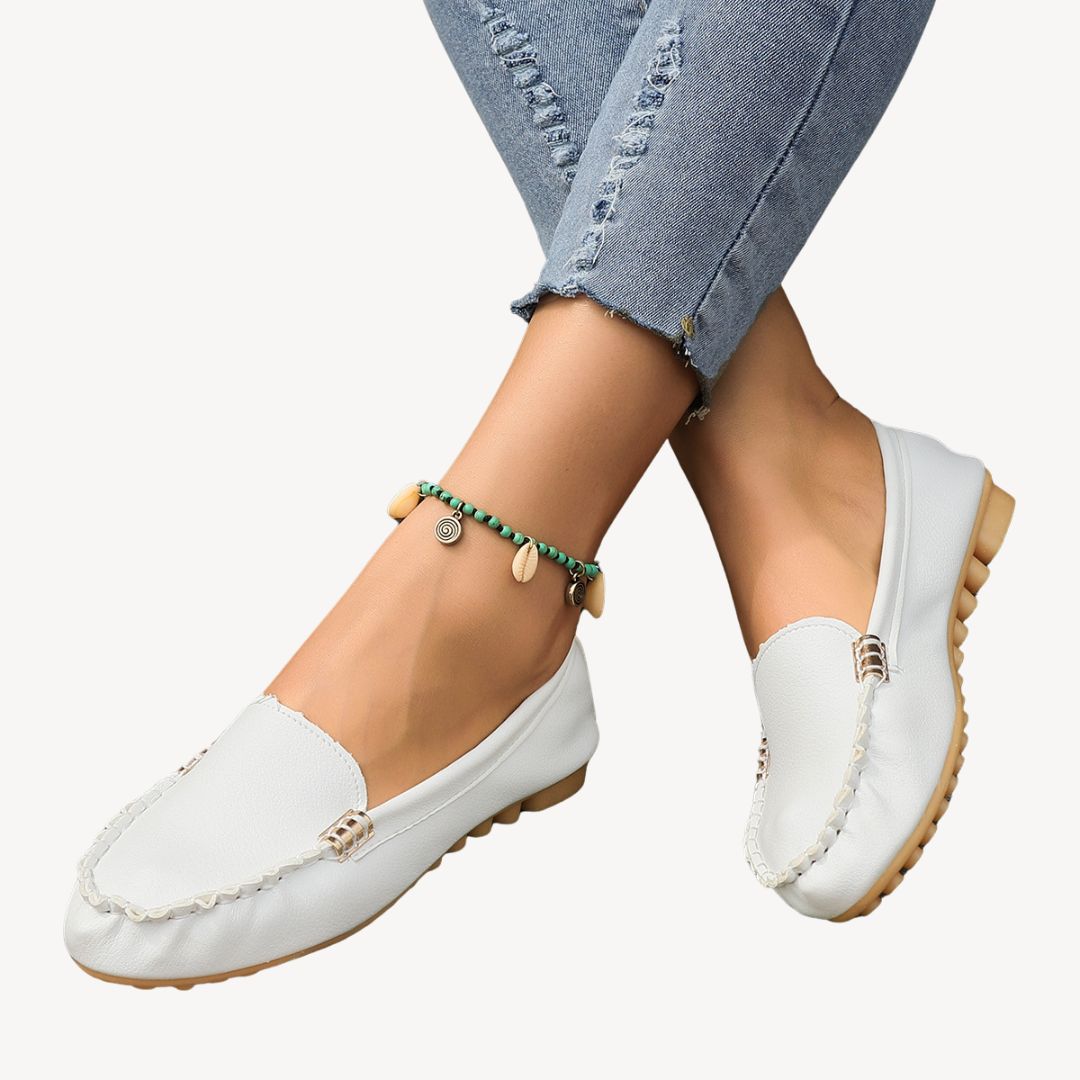 Women's Leather Orthopedic Slip-On Flats