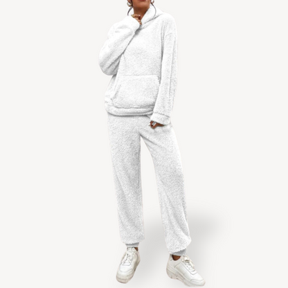 Women’s Plush Fleece Loungewear Set Hoodie