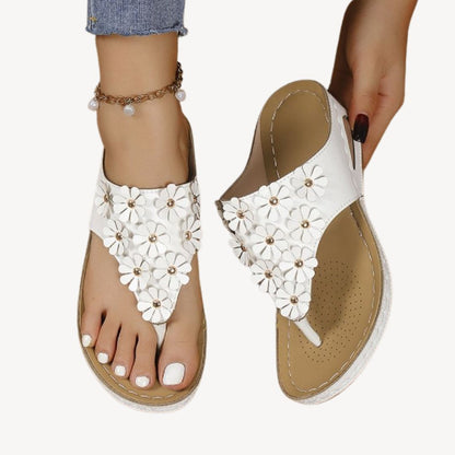 Women's Orthopedic Flower Flat Sandals