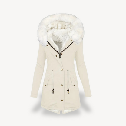 Women's Faux Fur Hooded Parka Jacket