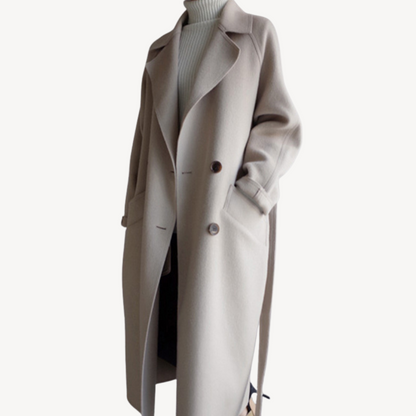 Women's Wool Blend Double-Breasted Coat