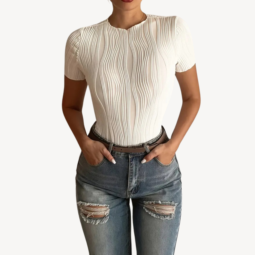Ribbed Sculpting Top for Women