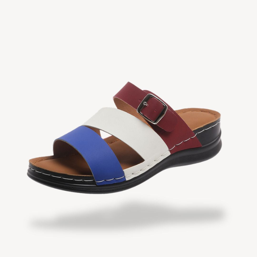 Women's Colorful Leather Orthopedic Sandals