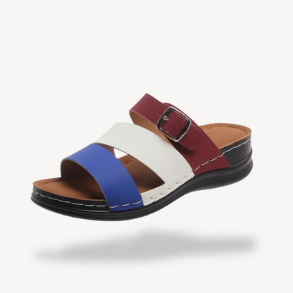 Women's Colorful Leather Orthopedic Sandals