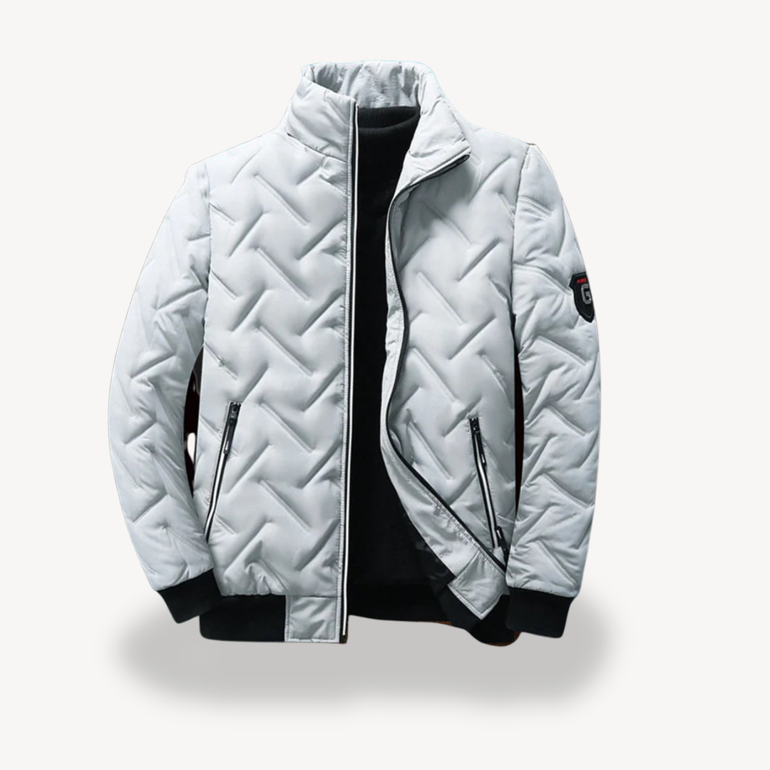 Men's Quilted Puffer Bomber Jacket