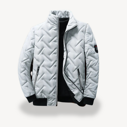 Men's Quilted Puffer Bomber Jacket