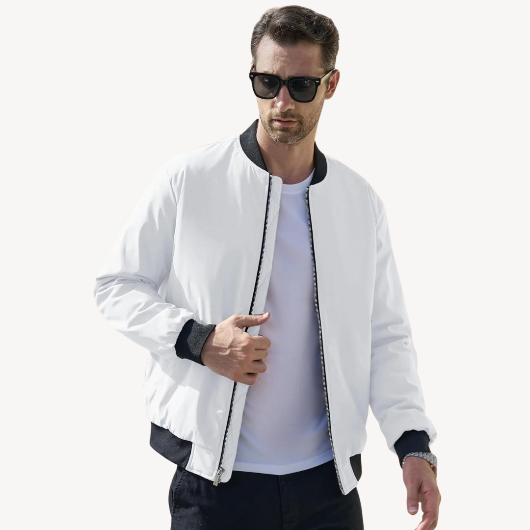 Men's Bomber Jacket with Quilted Lining