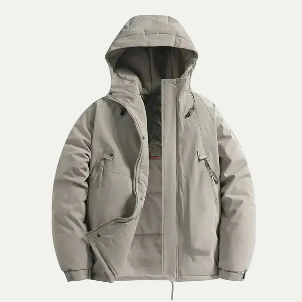 Men’s Thickened Warm Hooded Winter Parka