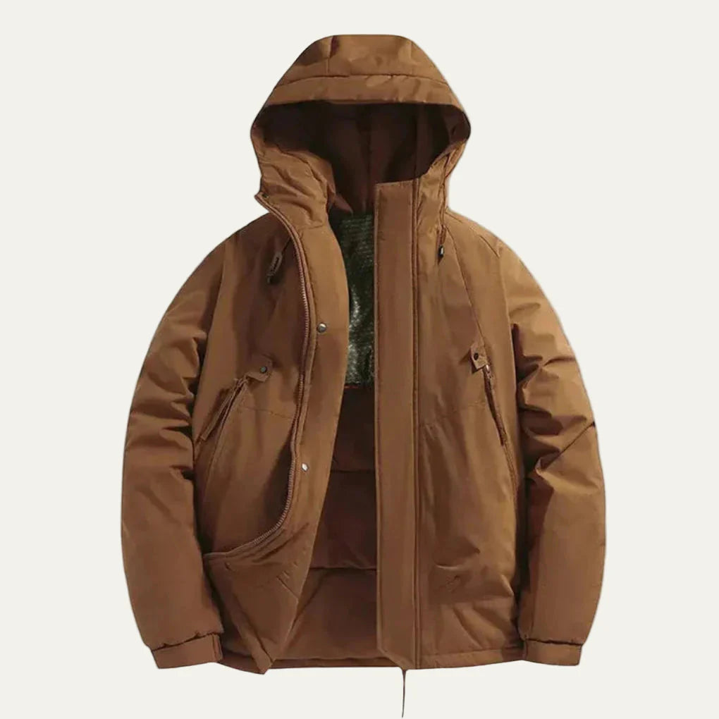 Men’s Thickened Warm Hooded Winter Parka