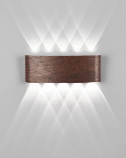 Rustic Wooden LED Outdoor Wall Light Waterproof