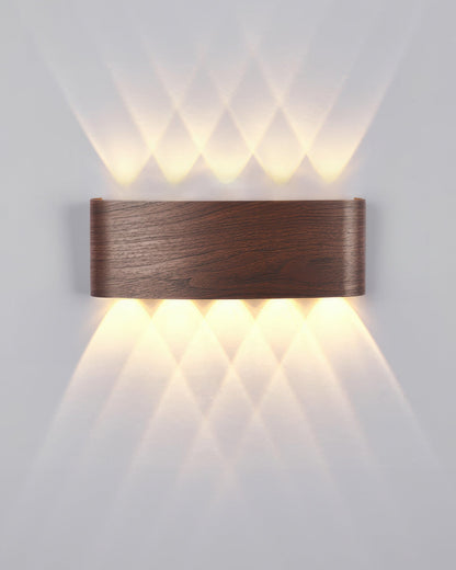 Rustic Wooden LED Outdoor Wall Light Waterproof - BritishElegance