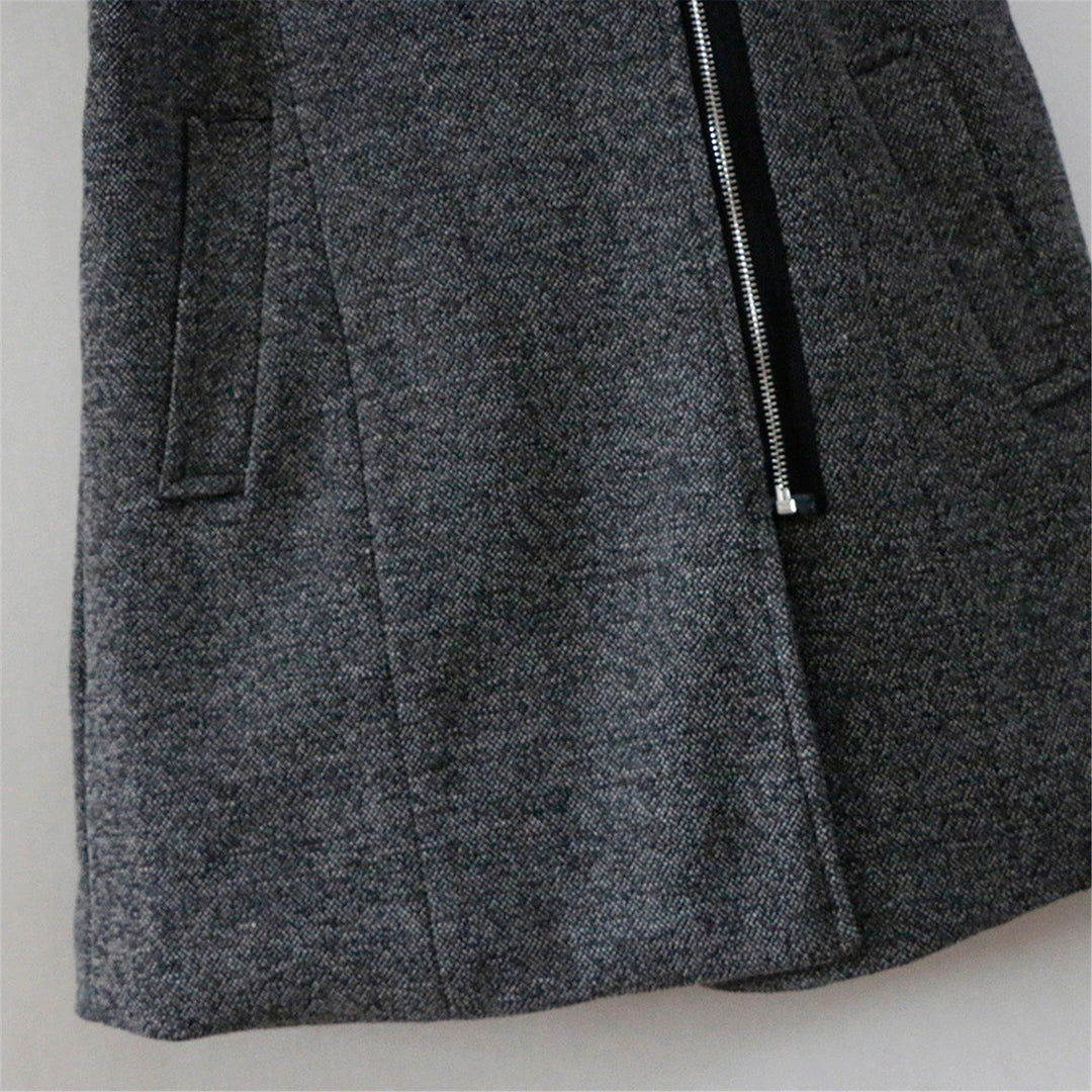 Women’s Mid Length Asymmetrical Zip Winter Coat