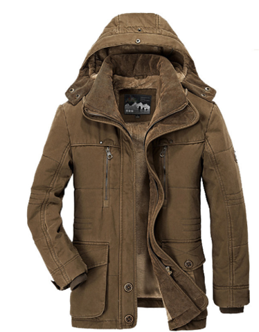 Warm Men's Winter Jacket with Fleece - Everest