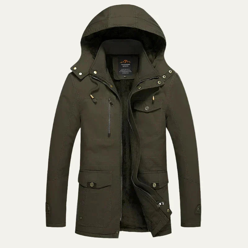 Men’s Plush Lined Heavy Duty Outdoor Parka