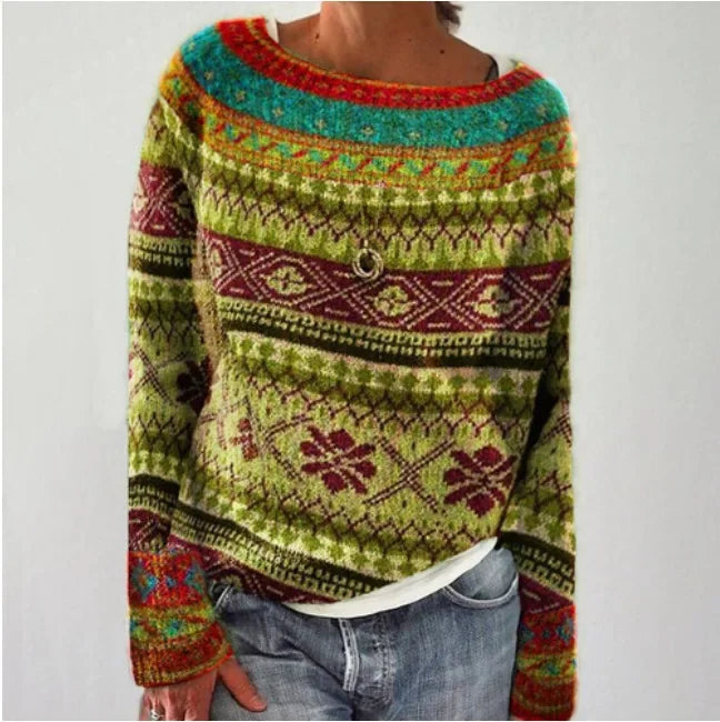 Warm Women's Jumper with Stylish Details - Nova