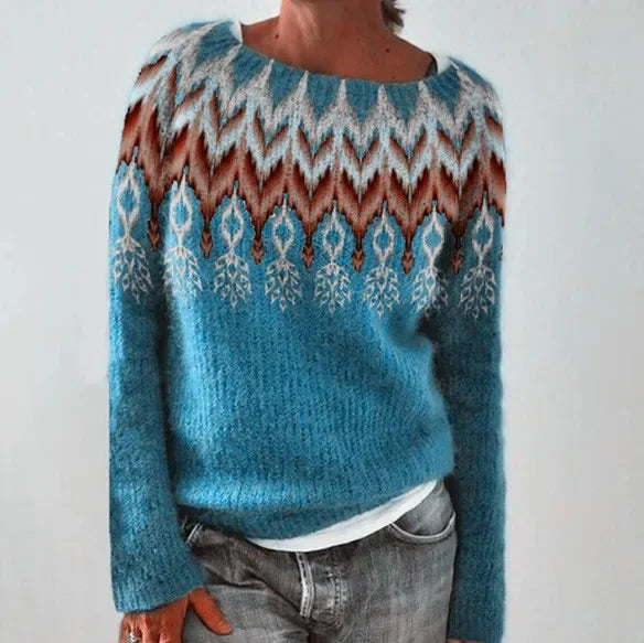 Warm Women's Jumper with Stylish Details - Nova