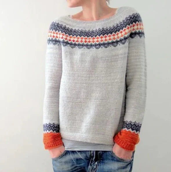 Warm Women's Jumper with Stylish Details - Nova