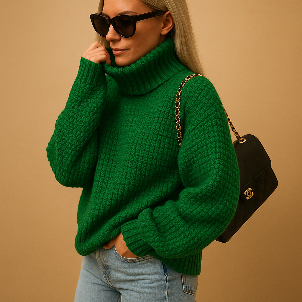 Cozy Women's Knit Sweater | Soft Chunky Winter Jumper
