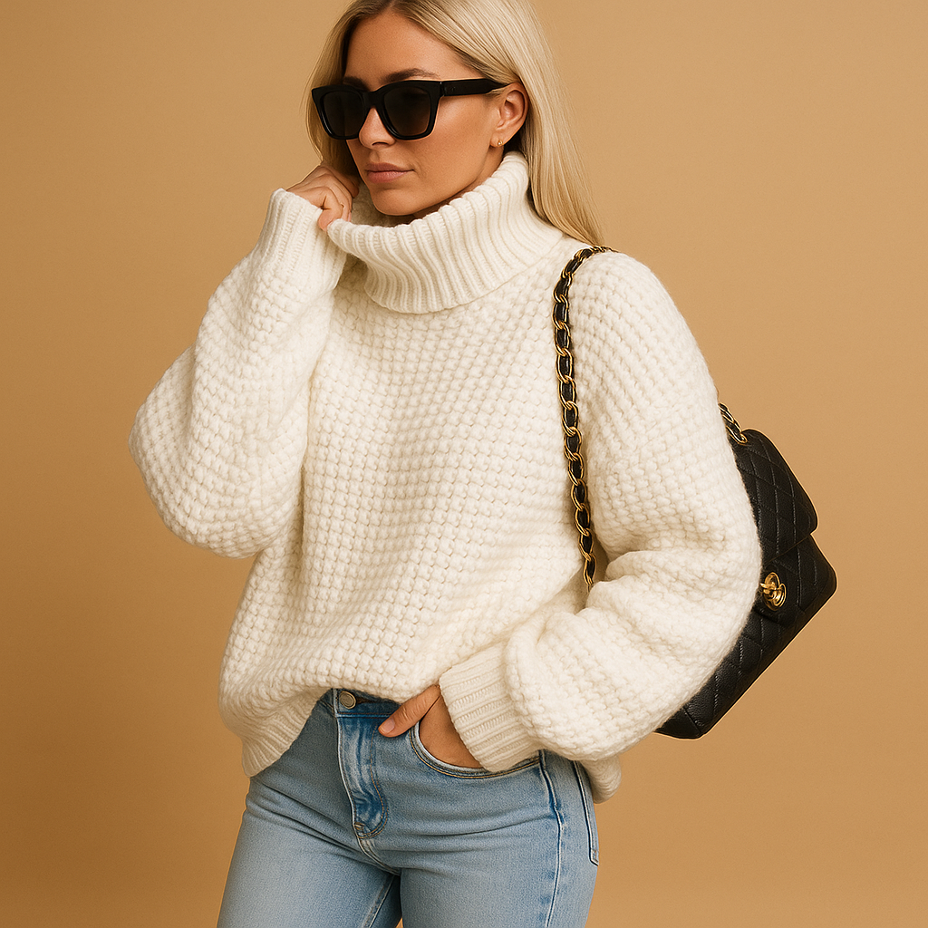 Cozy Women's Knit Sweater | Soft Chunky Winter Jumper - BritishElegance