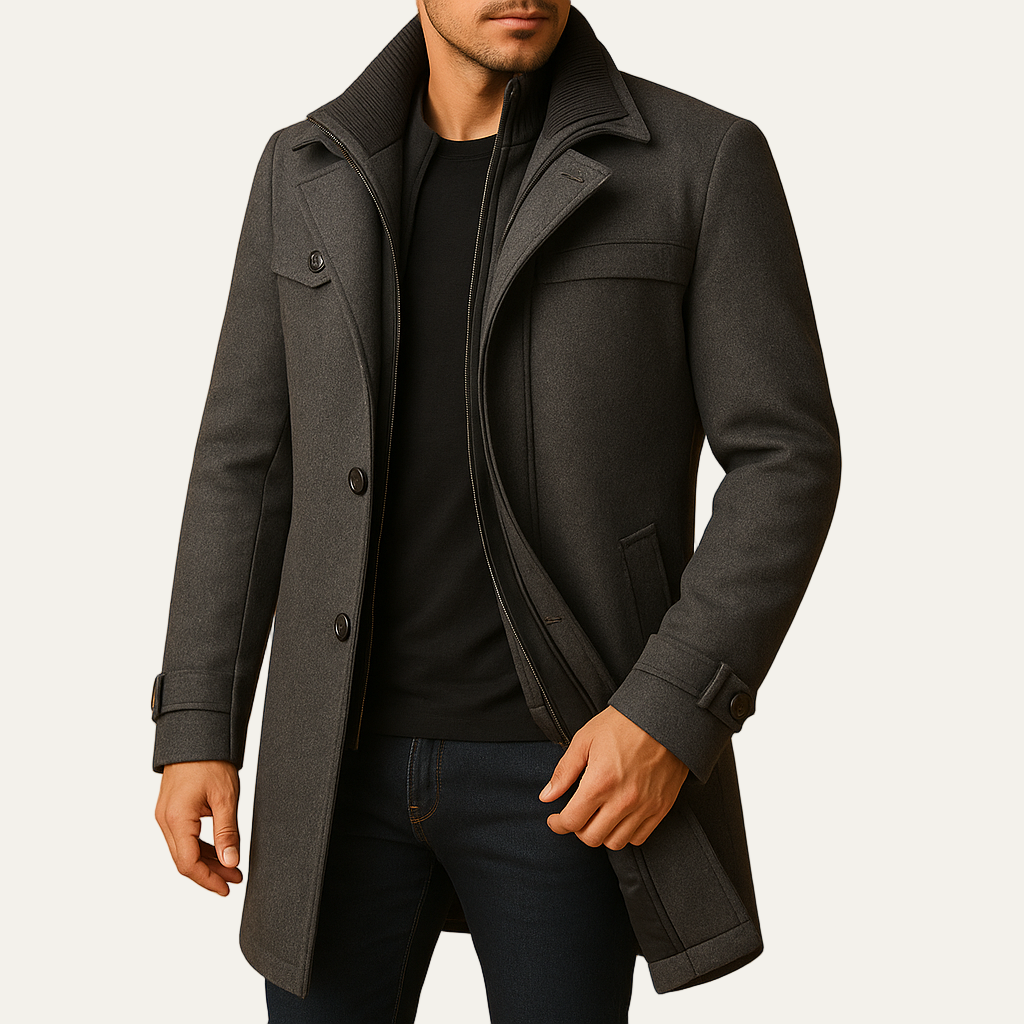 Men’s Winter Full Length Hooded Puffer Coat
