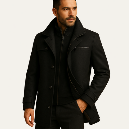Men’s Winter Full Length Hooded Puffer Coat