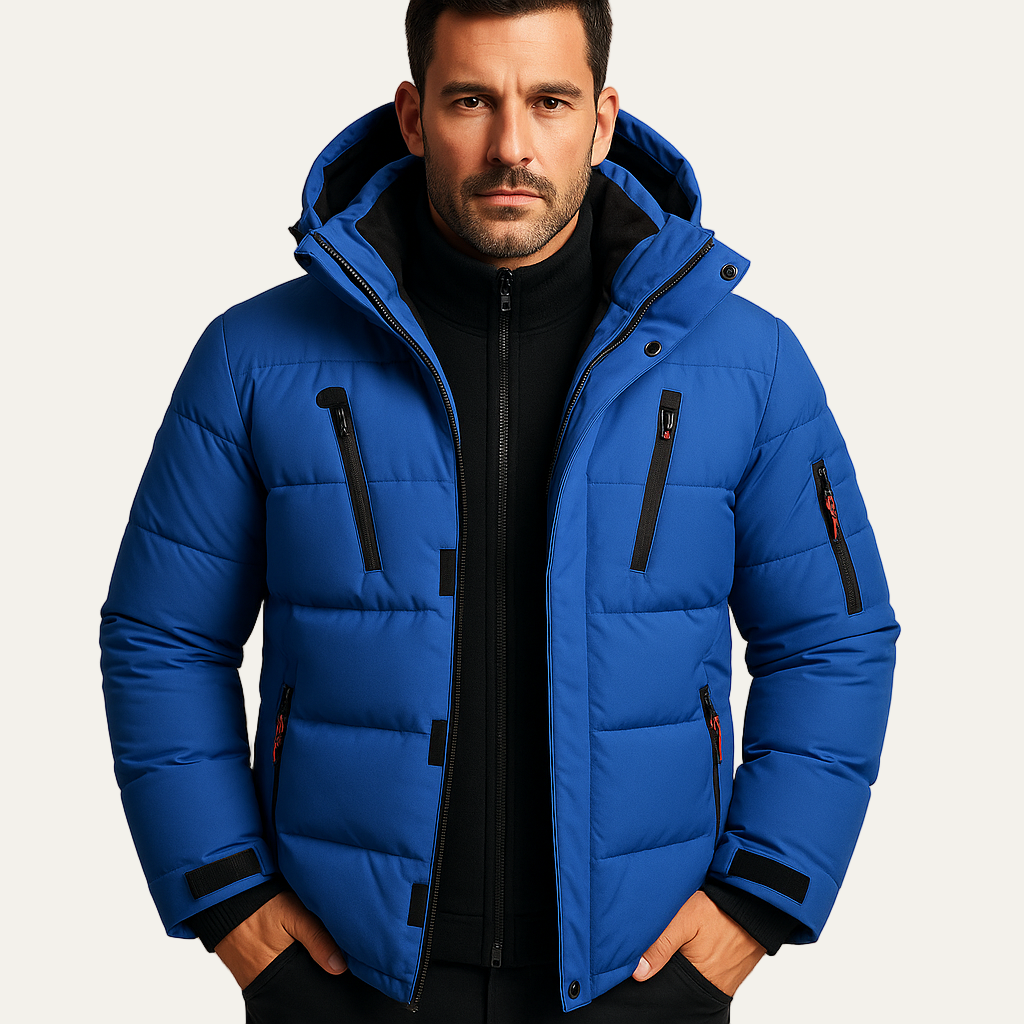 Men’s Wool Car Coat with Quilted Inner Vest
