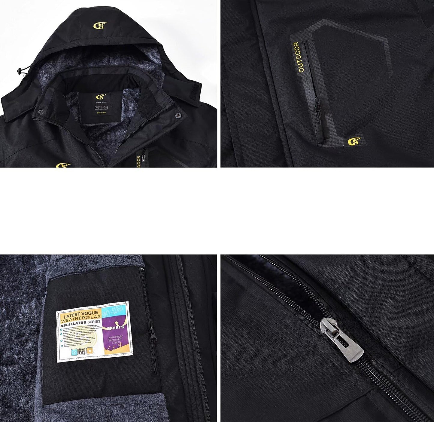 Men’s Faux Fur Collar Quilted Mid Length Jacket