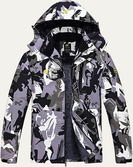 Men’s Faux Fur Collar Quilted Mid Length Jacket
