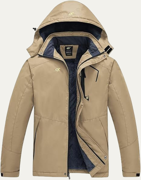 Men’s Faux Fur Collar Quilted Mid Length Jacket