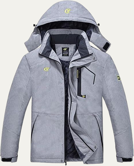 Men’s Faux Fur Collar Quilted Mid Length Jacket
