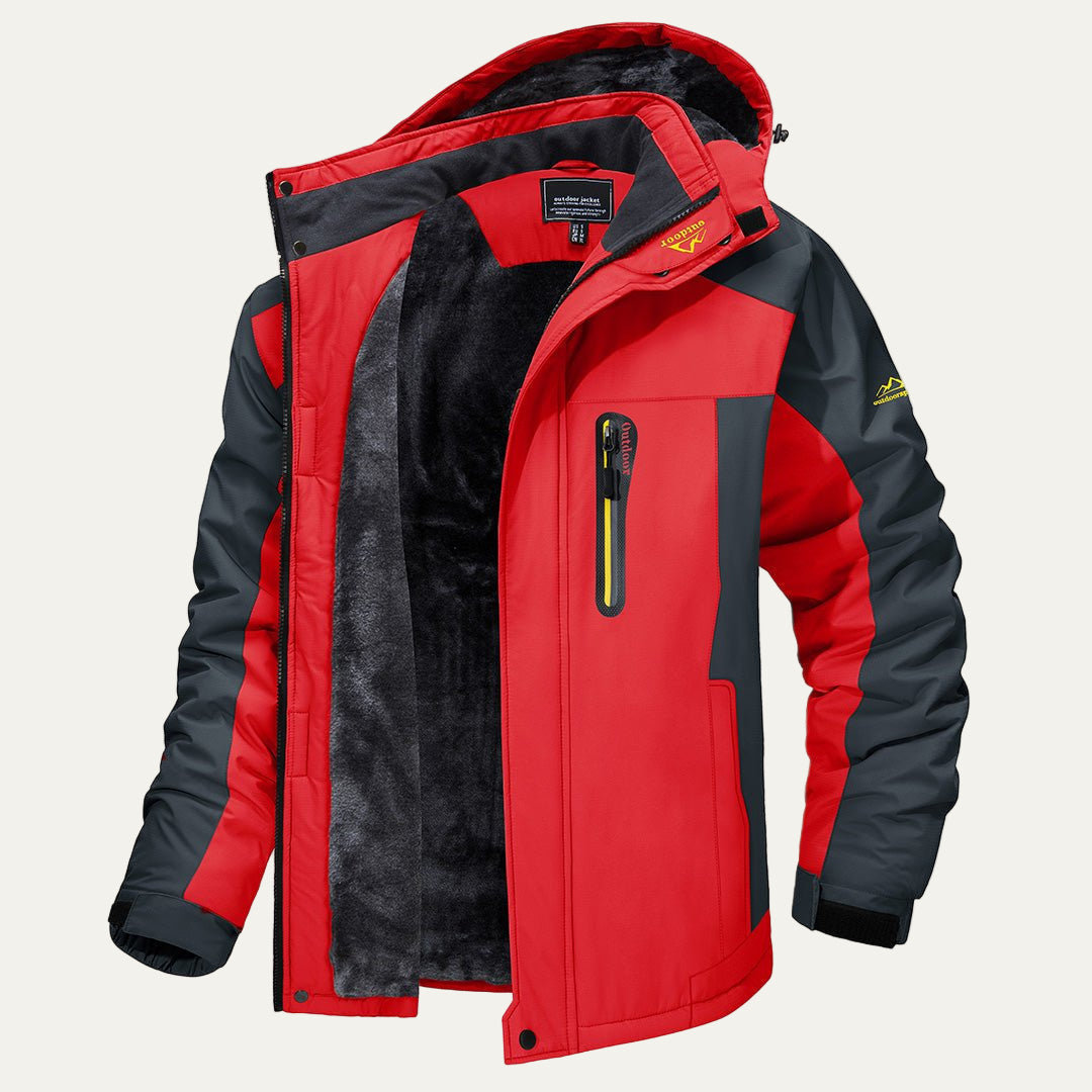 Men’s Heavy Duty Fur Lined Weather Resistant Outdoor Jacket