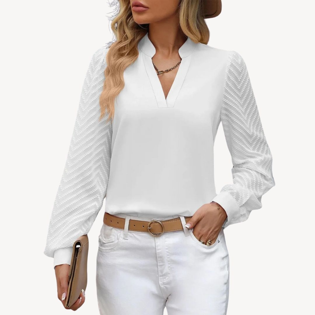 Women's Polyester Long Sleeve Blouse