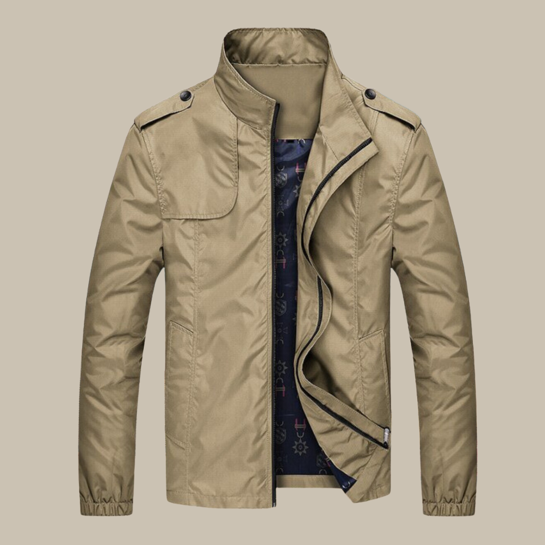 Windproof Men's Jacket with Collar - Camden